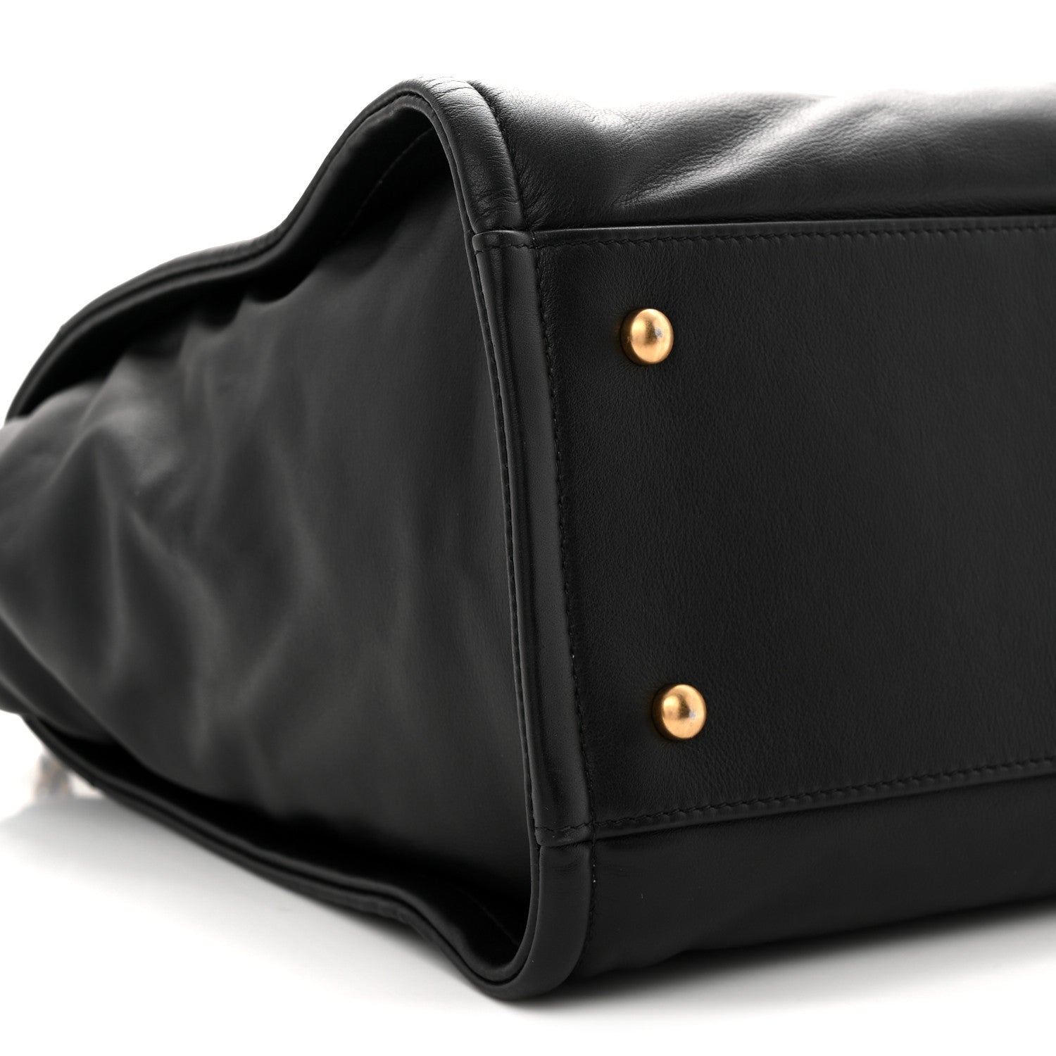 Calfskin Small Deauville Tote Black