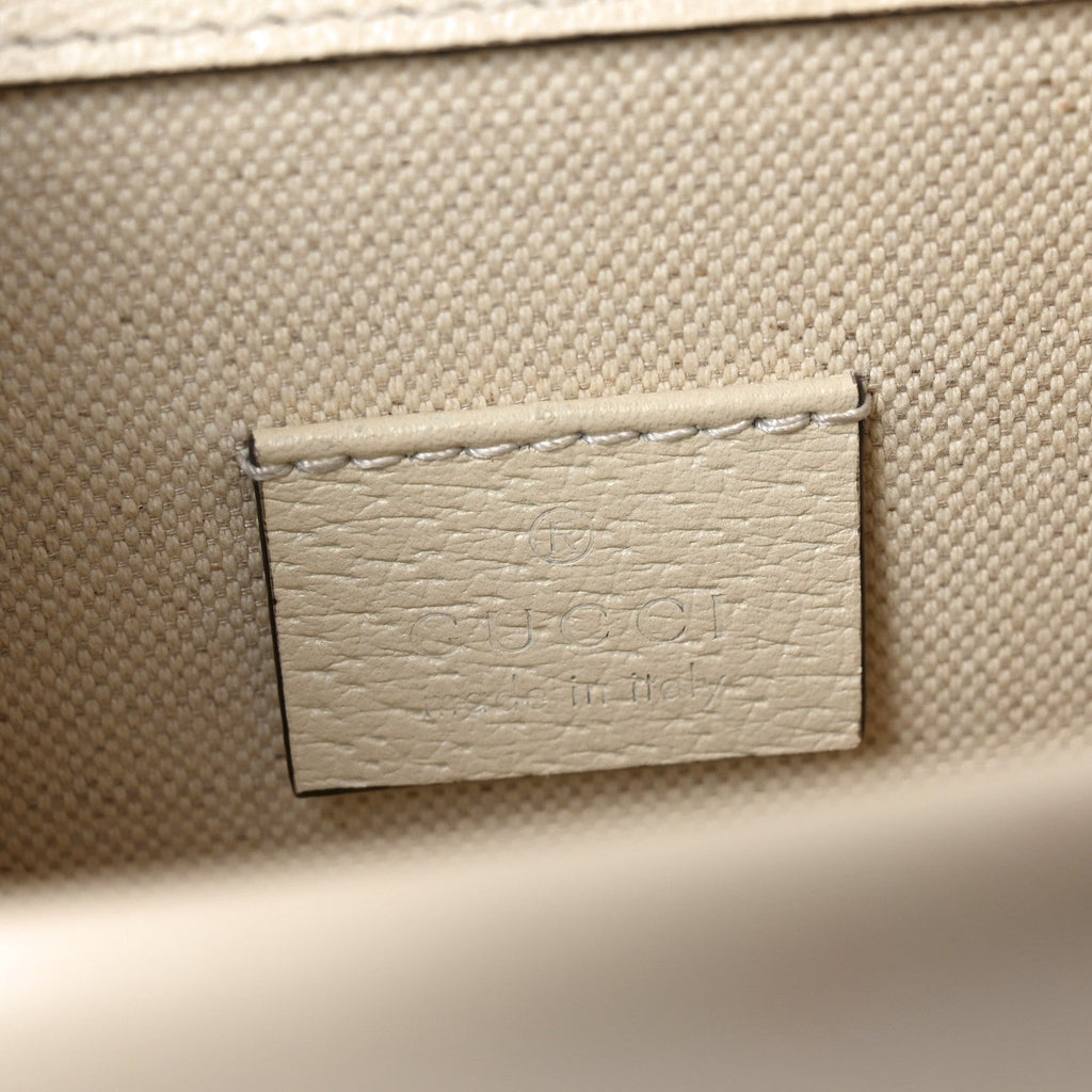 Textured Calfskin Crystal Mini Dionysus Shoulder Bag Mystic White