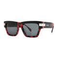 Versace Sunglasses Rectangle Full Rim, Top Black Red Havana Frame and Dark Grey Lens VE4464F545787