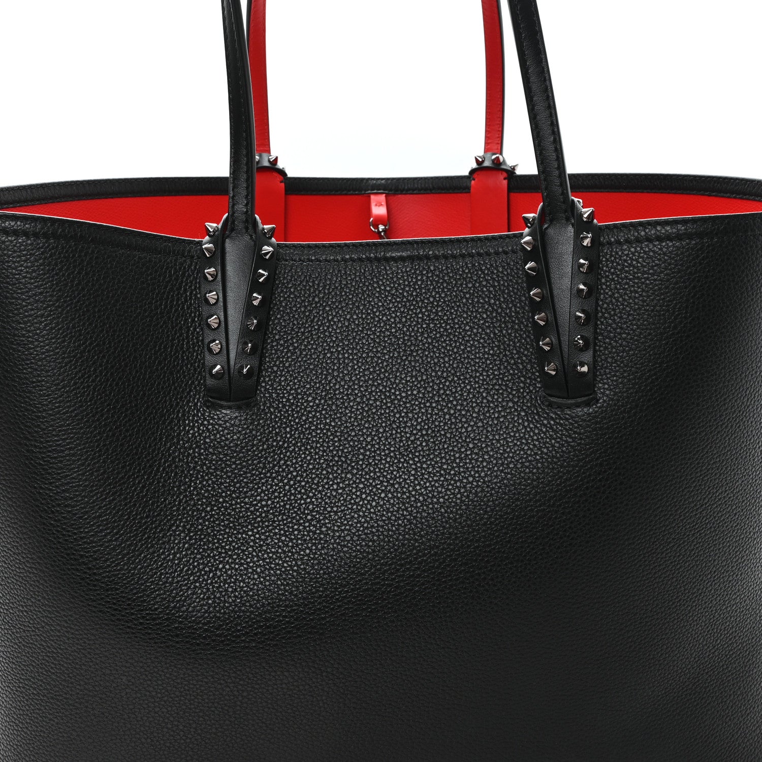 Calfskin Empire Spikes East West Cabata Tote Black
