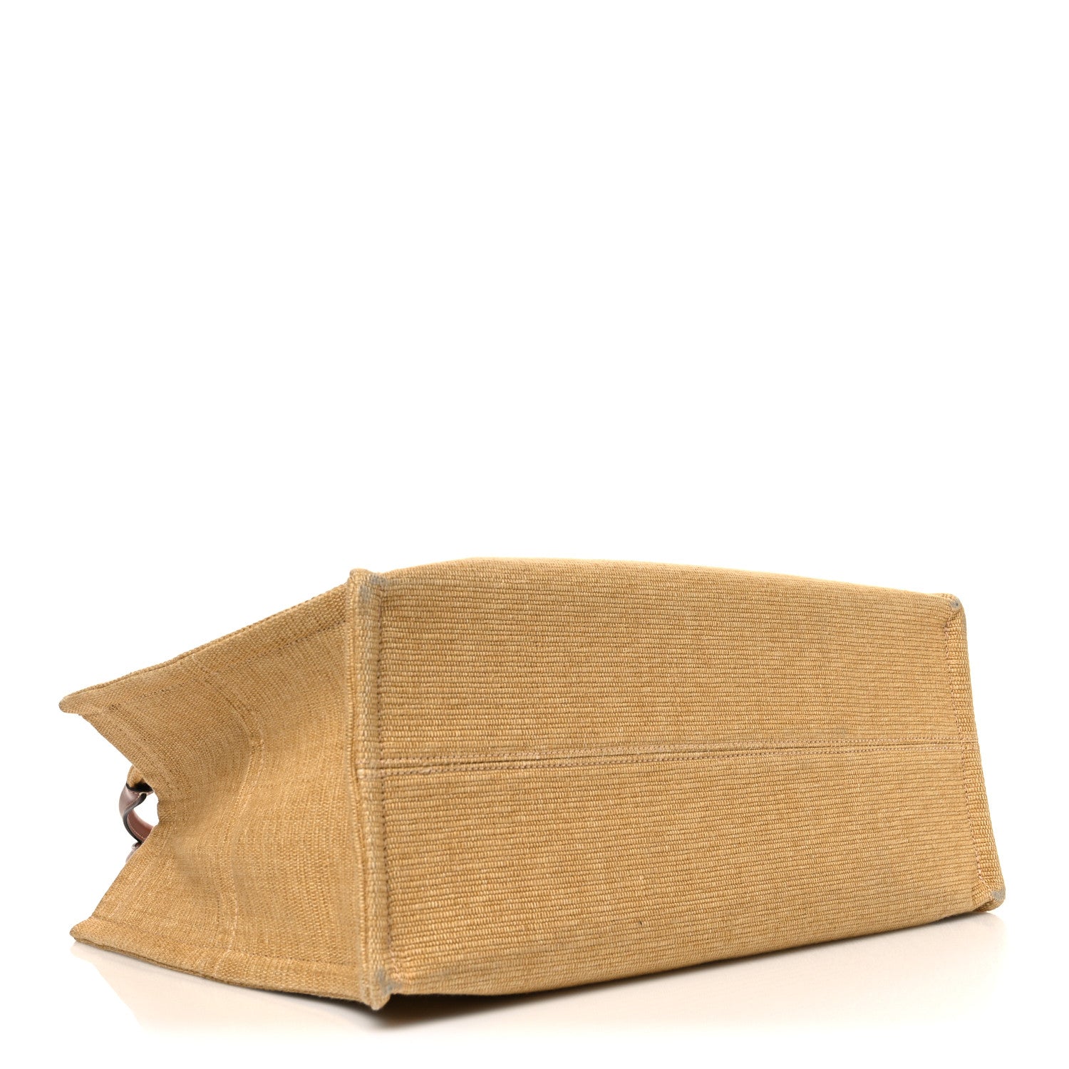 Canvas Calfskin Triomphe Large Cabas Thais Natural Tan