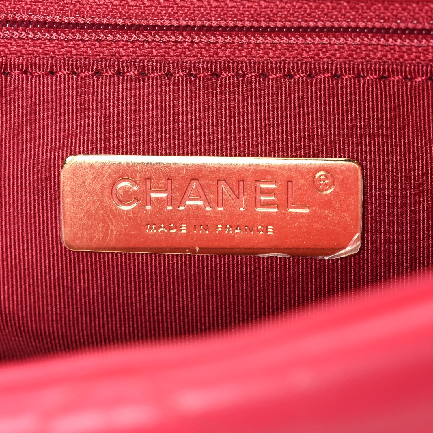 Lambskin Quilted Large Chanel 19 Flap Dark Pink