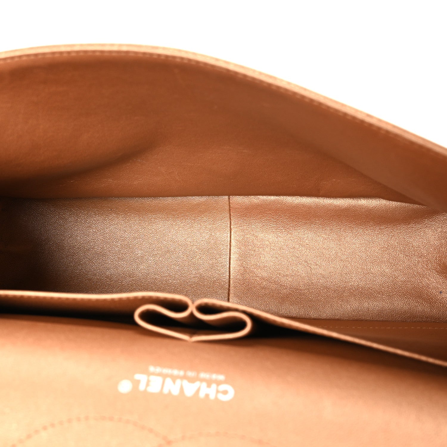 Metallic Caviar Quilted Jumbo Double Flap Copper