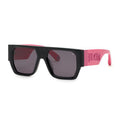 Philipp Plein Sunglasses Square Full Rim, Shiny Black/Pink Frame and Grey Lens SPP094M700F