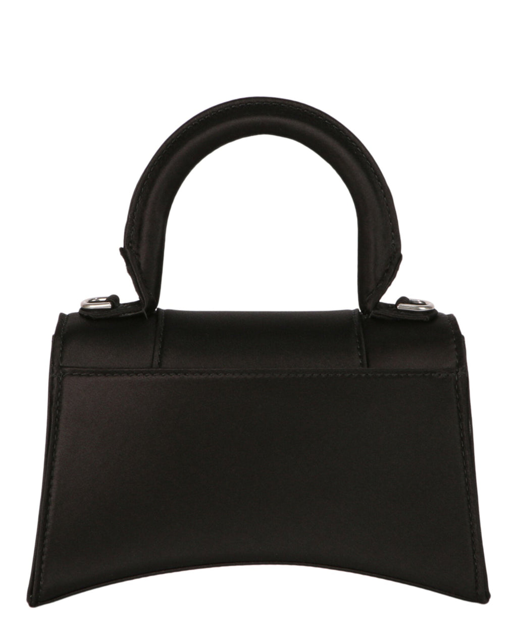 Balenciaga Womens Xs Hourglass Top Handle Bag In Satin and Strass