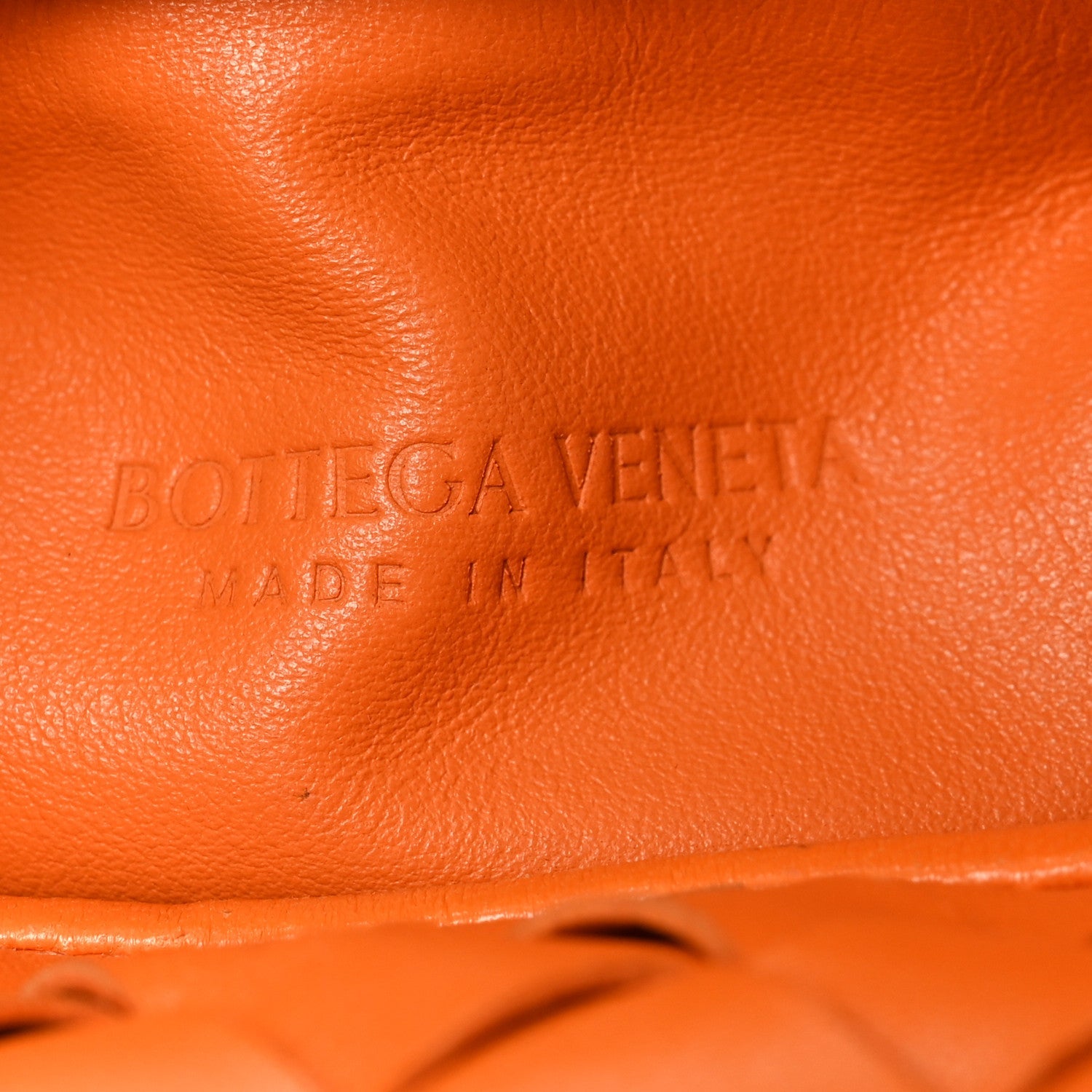 Nappa Intrecciato Mini Jodie Tangerine