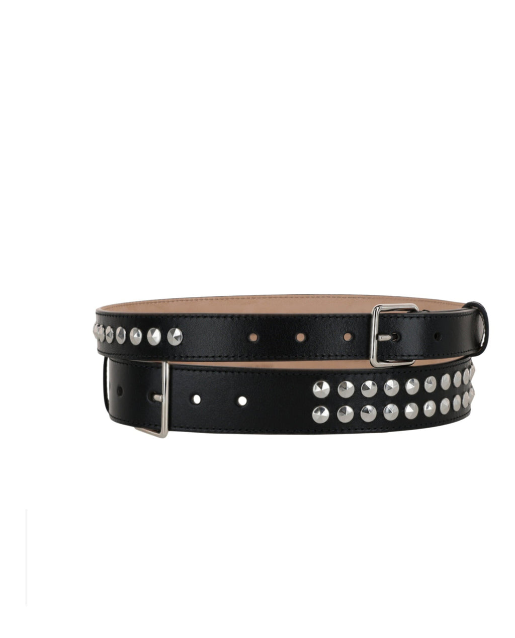 Alexander McQueen Womens Studded Double Belt