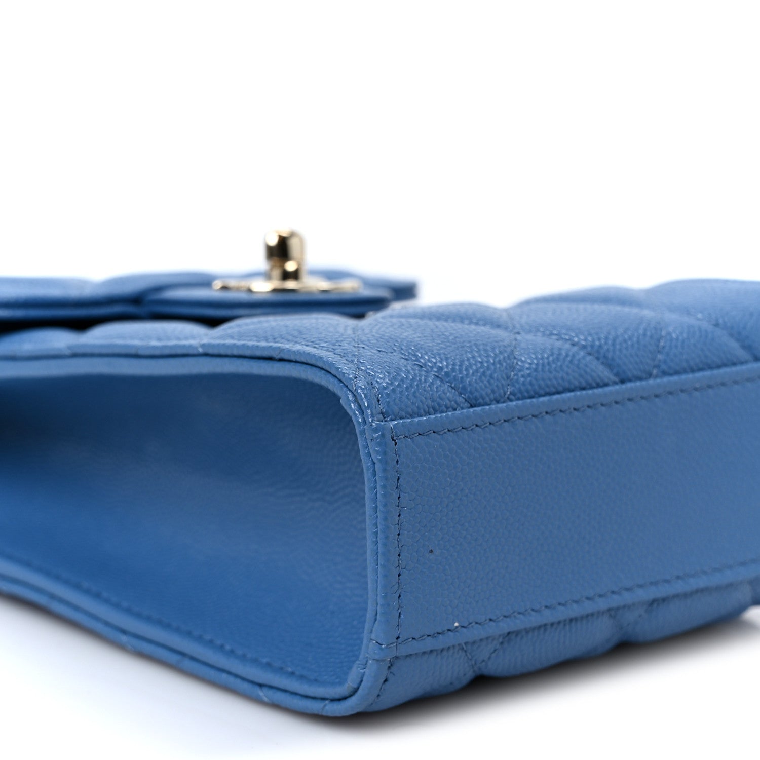 Caviar Quilted Classic Phone Holder Blue