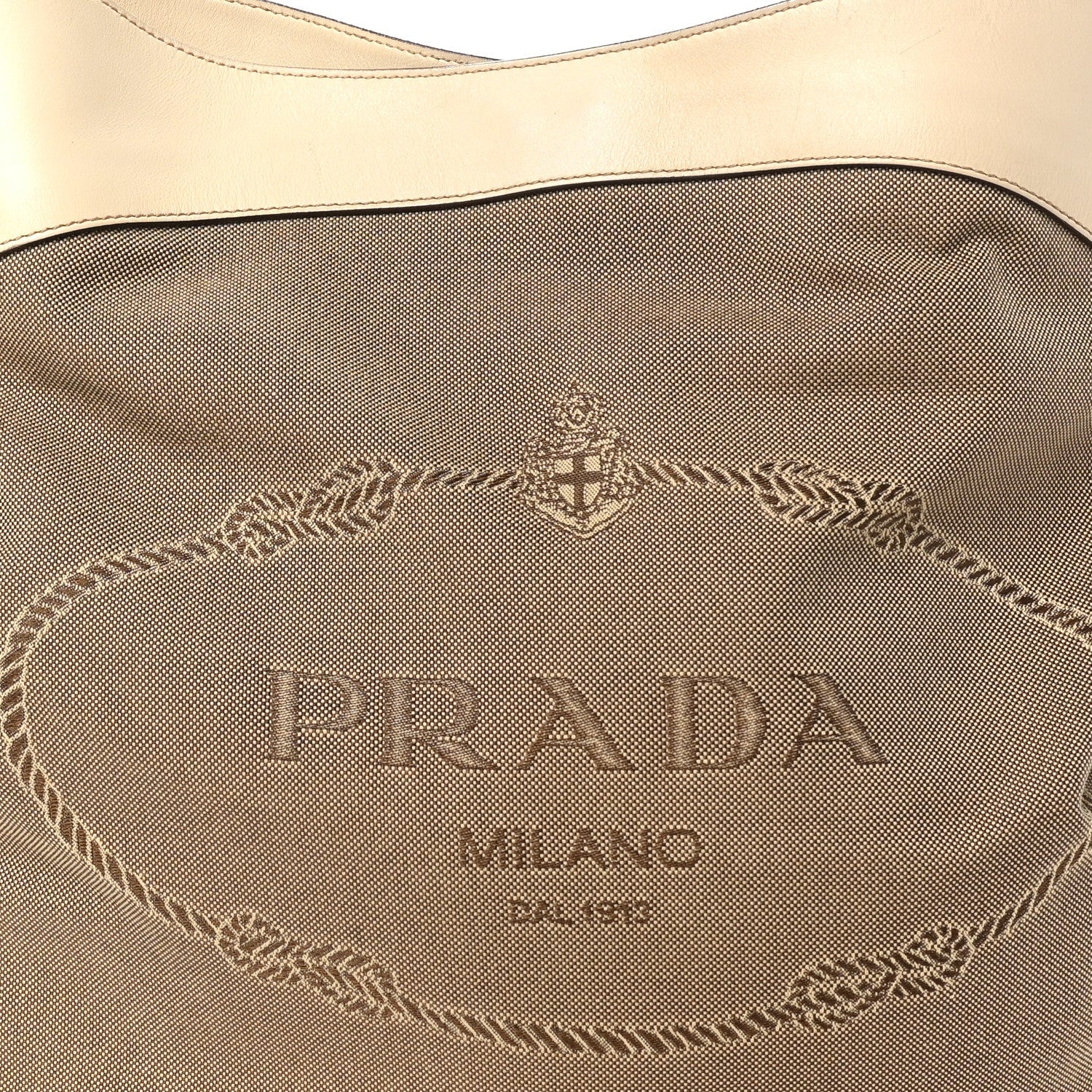 Jacquard Logo Shoulder Bag Corda Cera