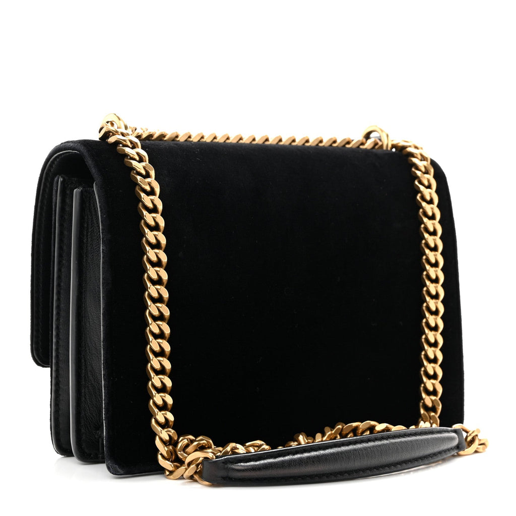 Velvet Small Monogram Sunset Black