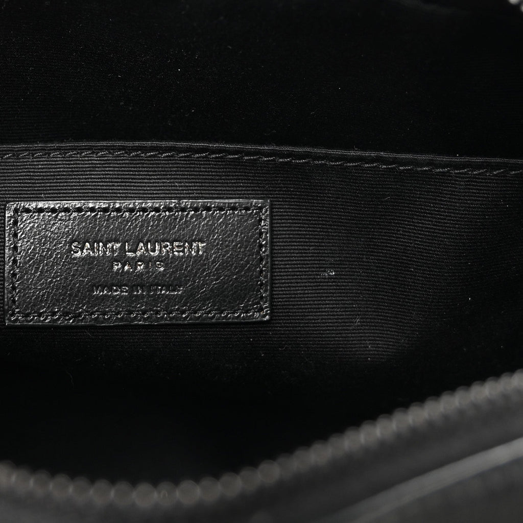 Calfskin Matelasse Monogram Monochrome Lou Camera Bag Black