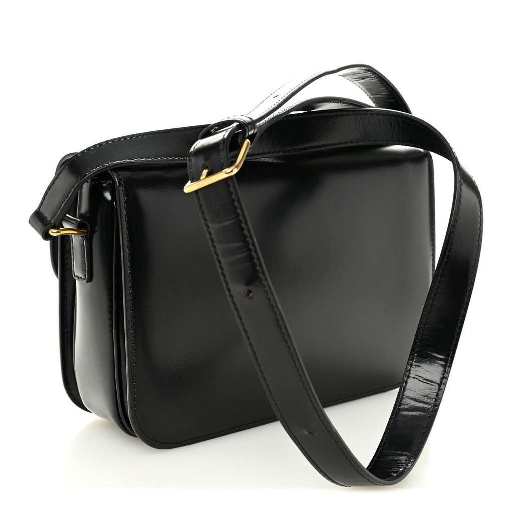 Shiny Calfskin Medium Triomphe Black