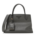 Saffiano Cuir Calfskin Medium Monochrome Top Handle Tote Ardesia
