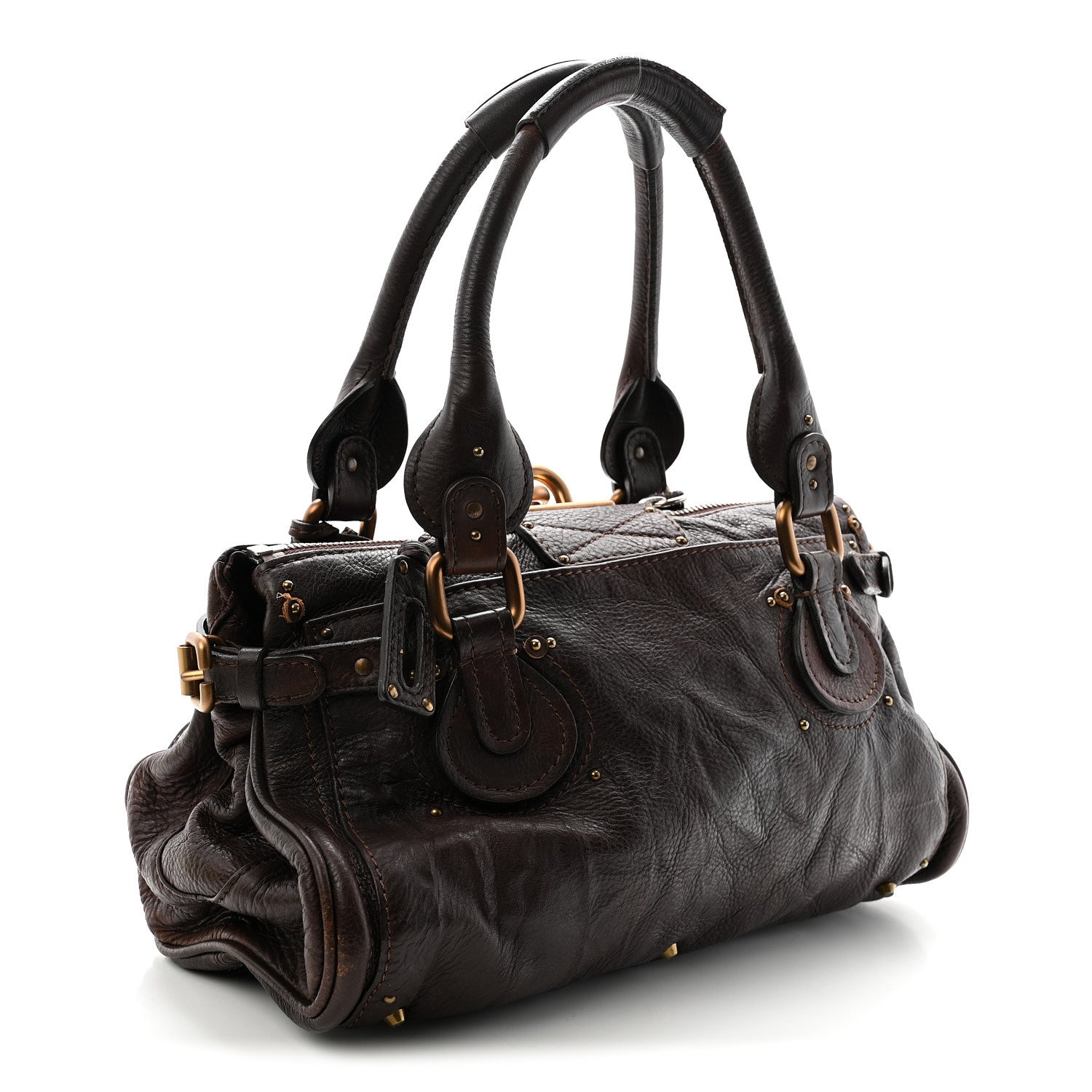 Calfskin Medium Paddington Satchel Brown
