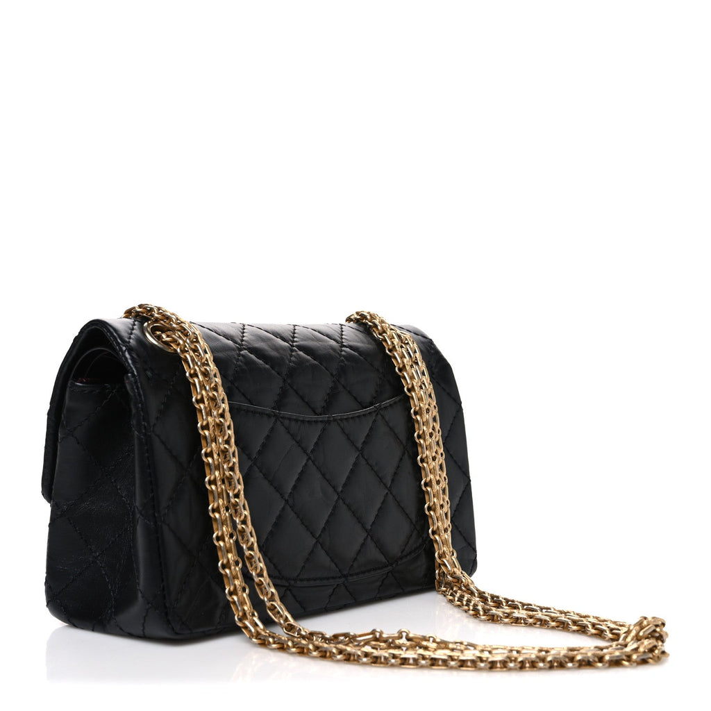 Aged Calfskin Lucky Charms 2.55 Reissue 224 Flap Black