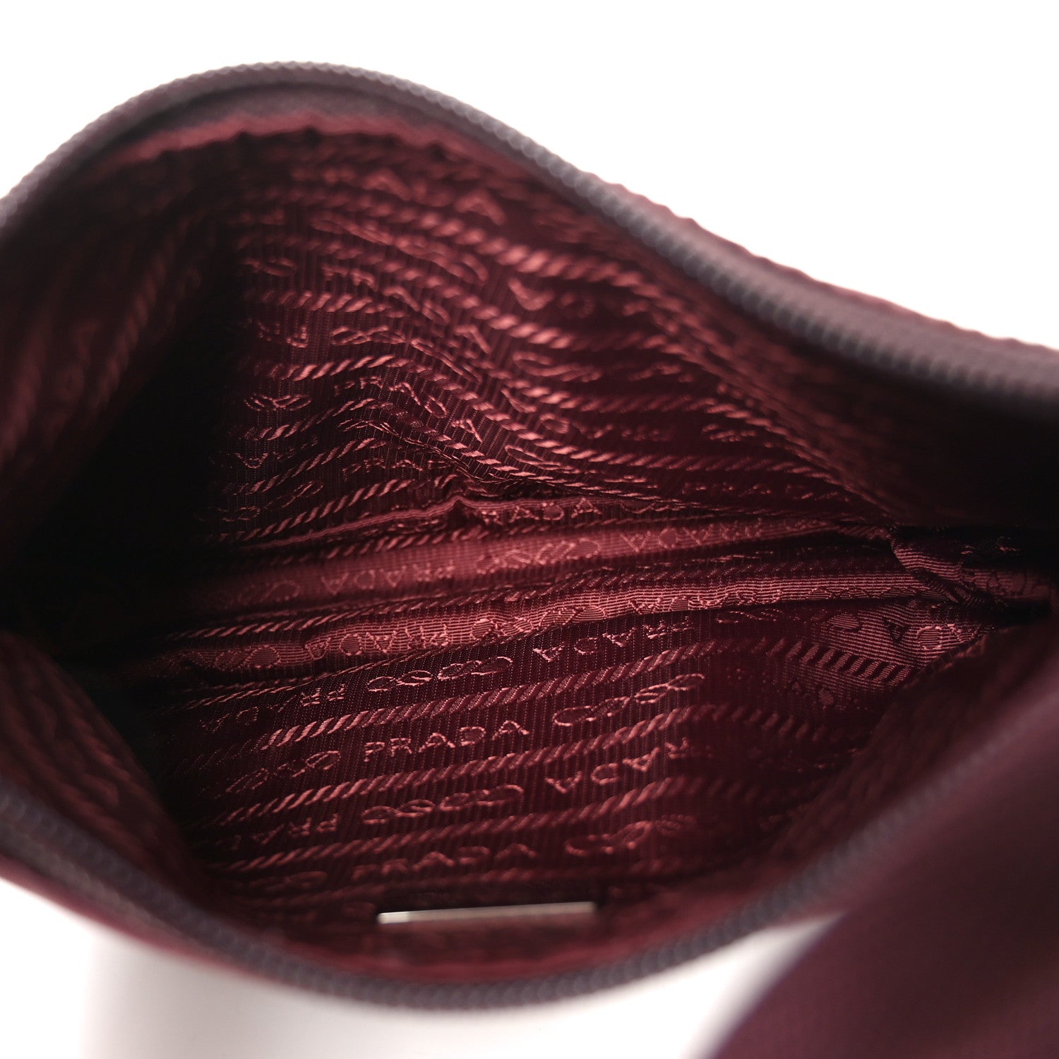 Tessuto Nylon Saffiano Mini Re-Edition 2005 Bag Bordeaux
