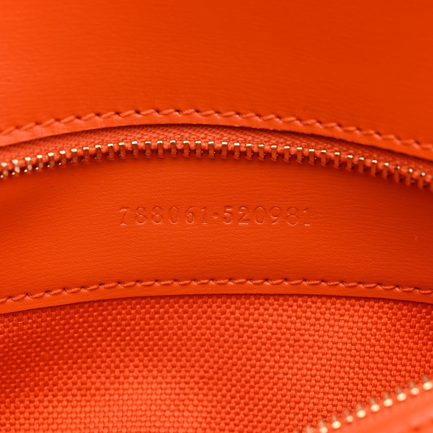 GG Monogram Textured Dollar Calfskin Small Luce Shoulder Bag Orange