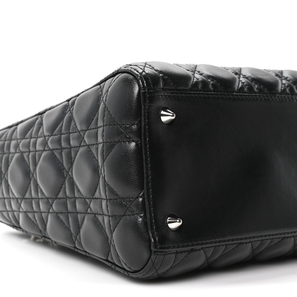 Lambskin Cannage Medium Lady Dior Black