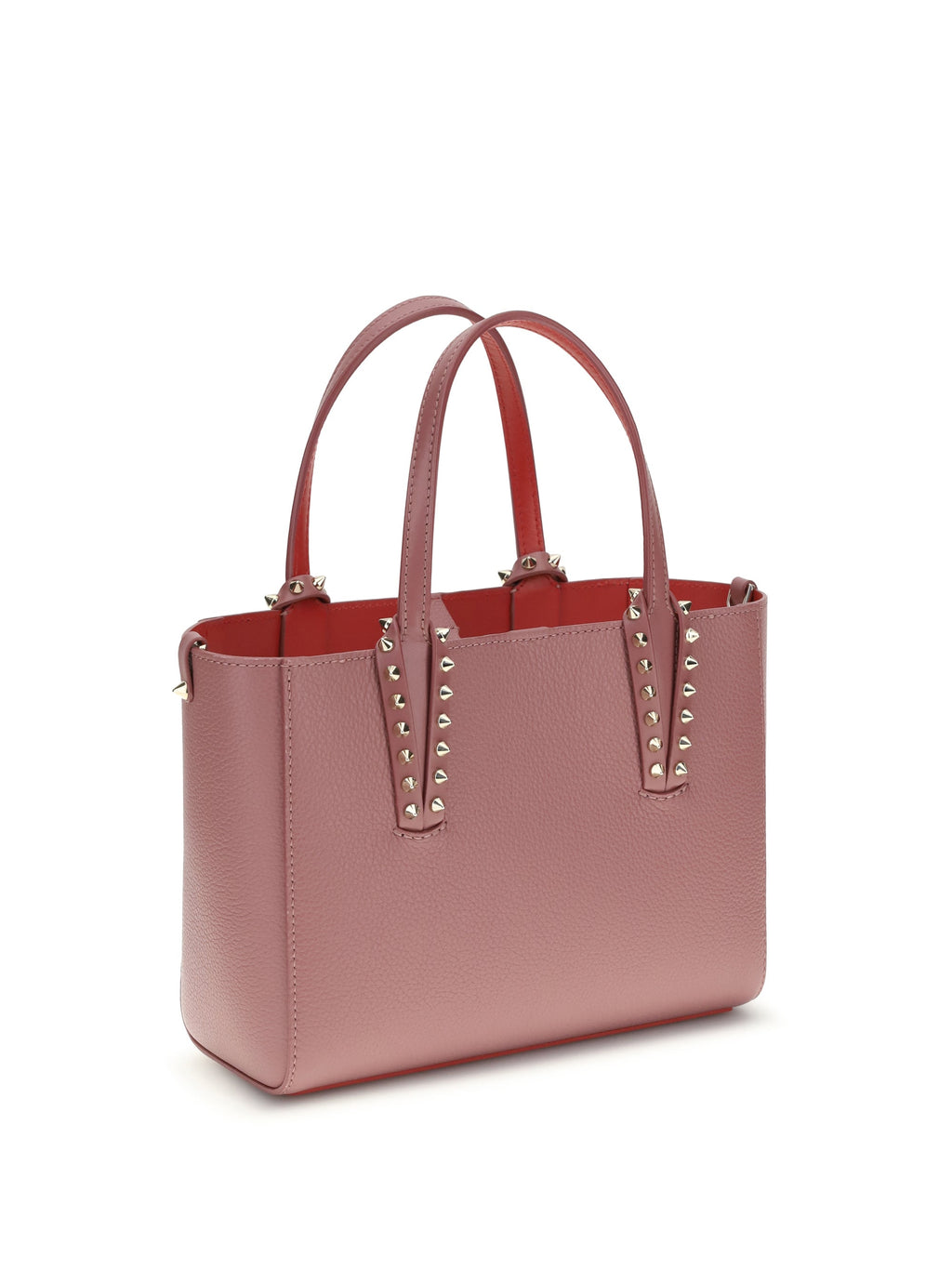 Christian Louboutin Women Leather Tote Bag With Spikes