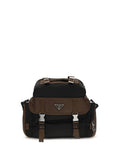 Prada Men Explore Shoulder Bag In Re-Nylon And Leather