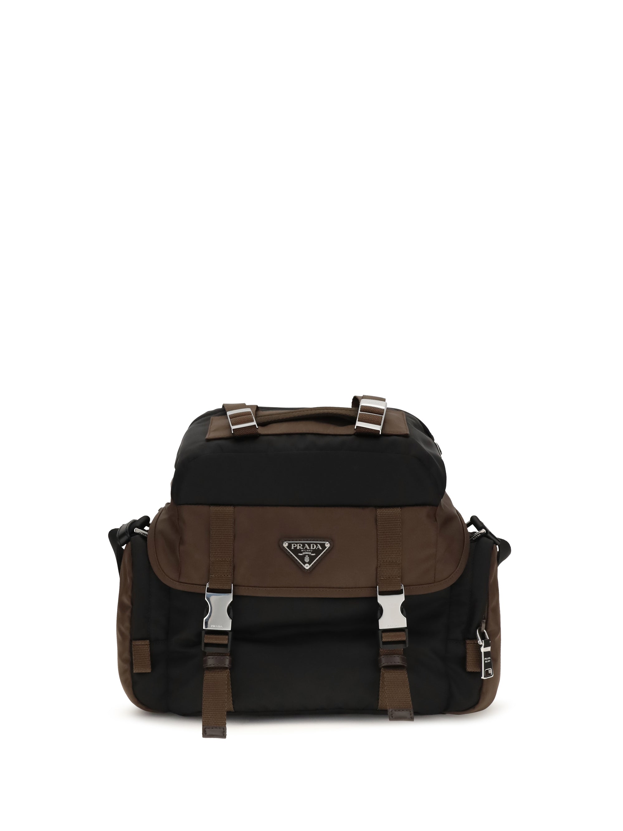 Prada Men Explore Shoulder Bag In Re-Nylon And Leather