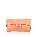 Chanel Peach Patent Camellia Bag