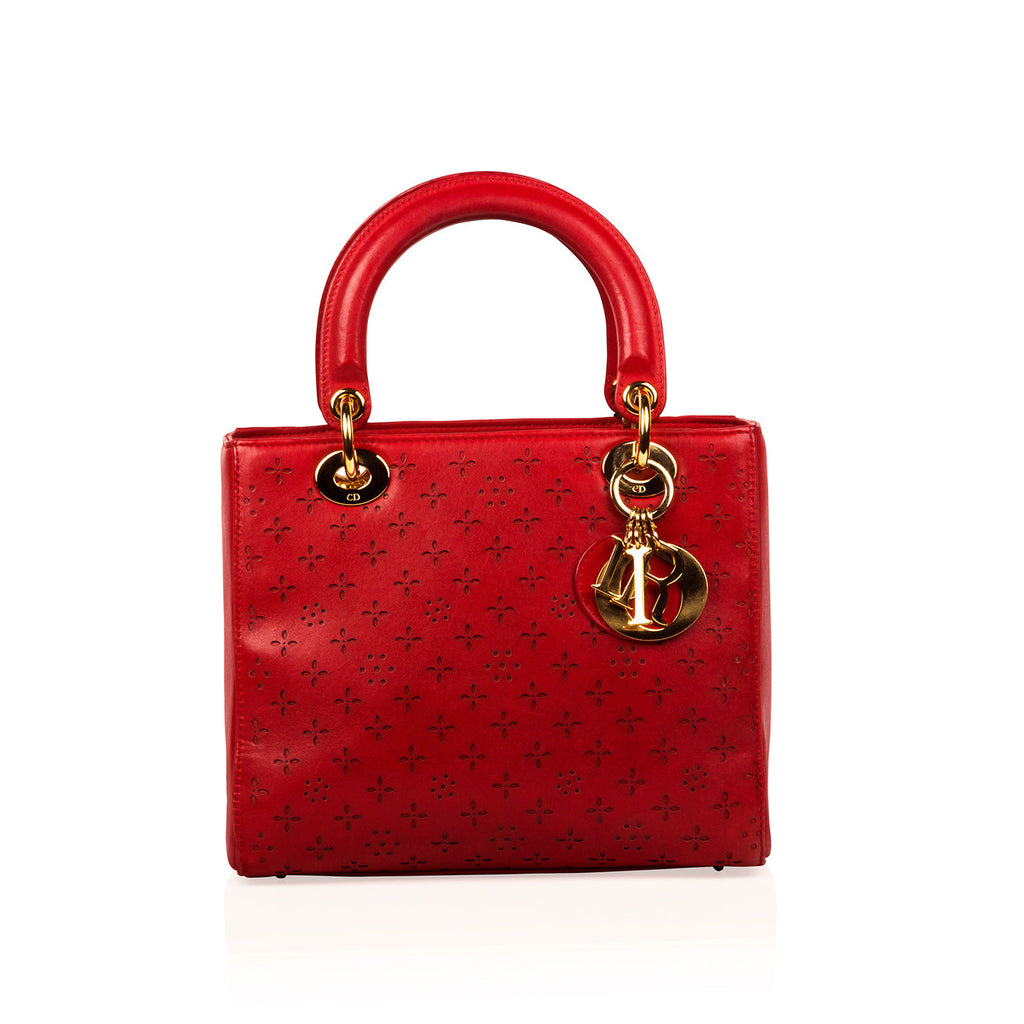 Christian Dior Laser-cut Lady Dior Medium