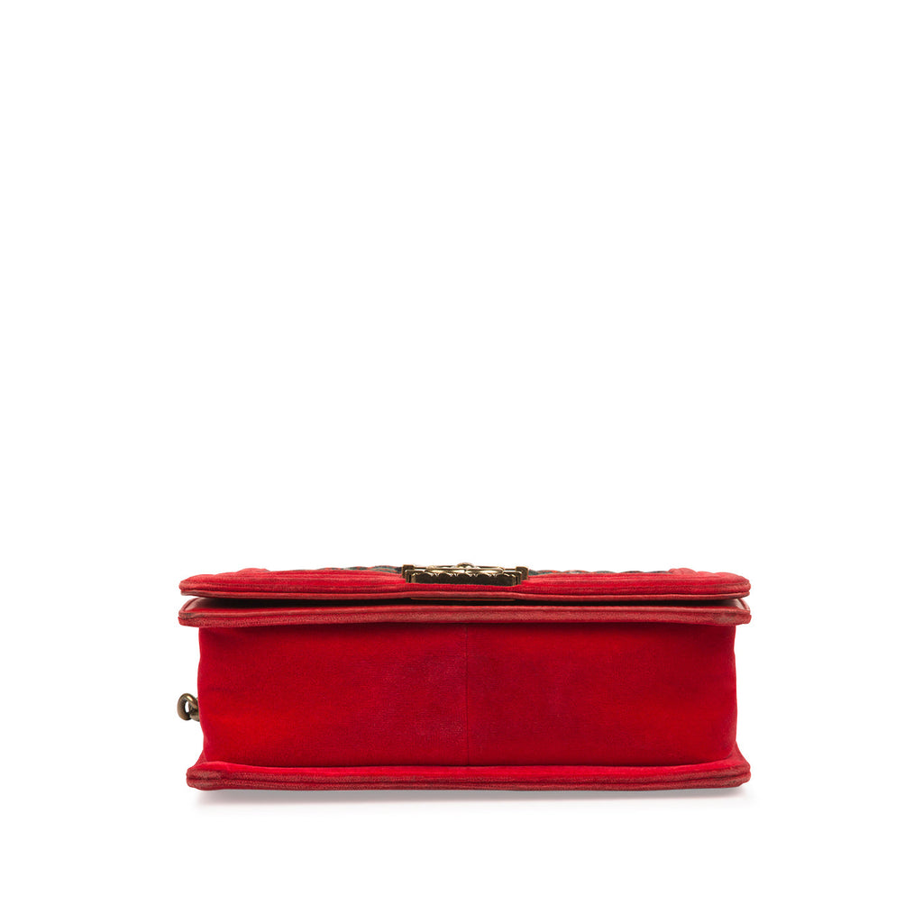 Chanel Tartan/Velvet Medium Boy Bag