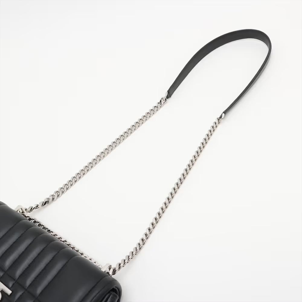 Burberry TB Lola Leather Chain Shoulder Bag Black