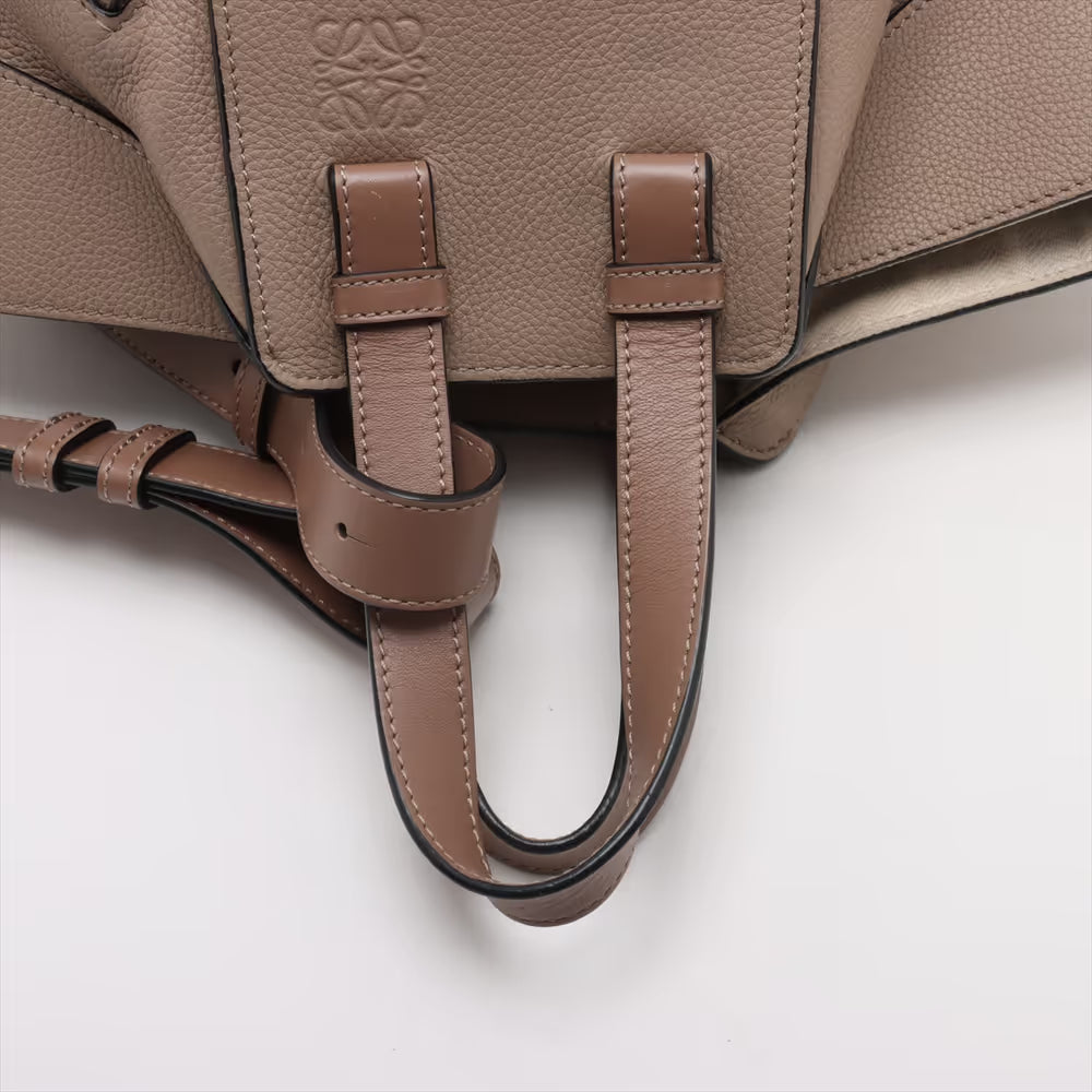Loewe Hammock Medium Leather Two-Way Handbag Beige