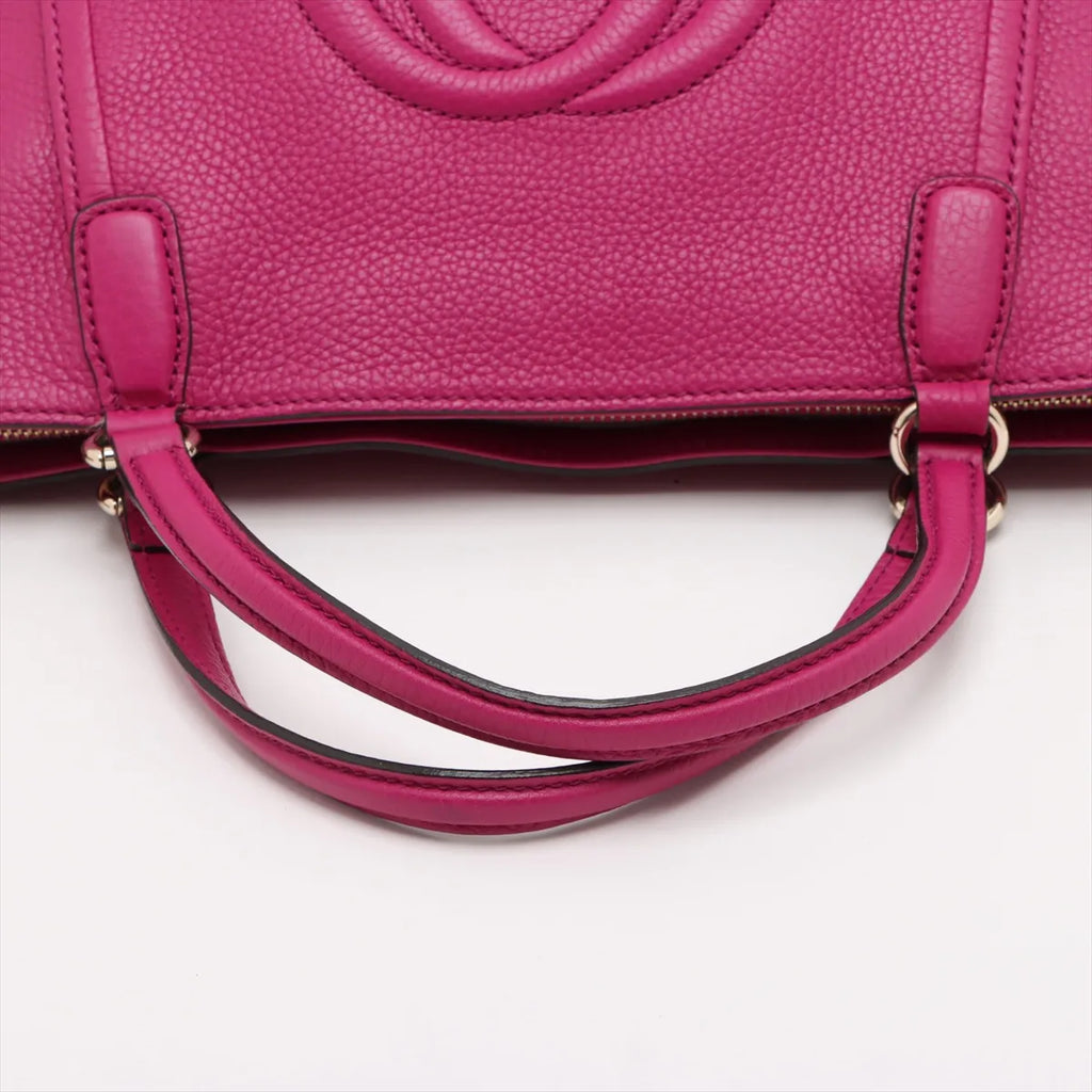 Gucci Soho Leather Two-Way Handbag Pink