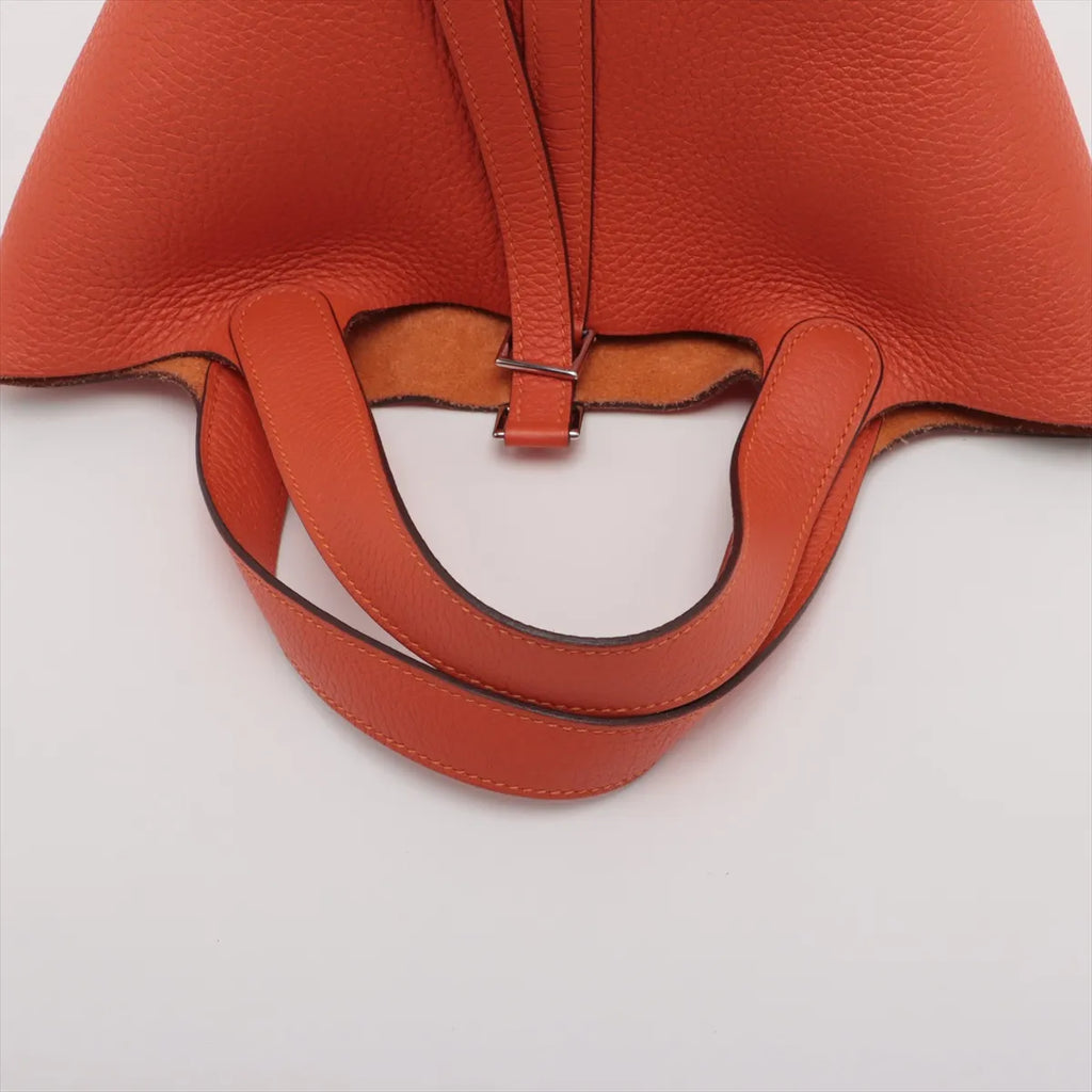 Hermes Picotin Lock 18 PM Taurillon Clemence Orange