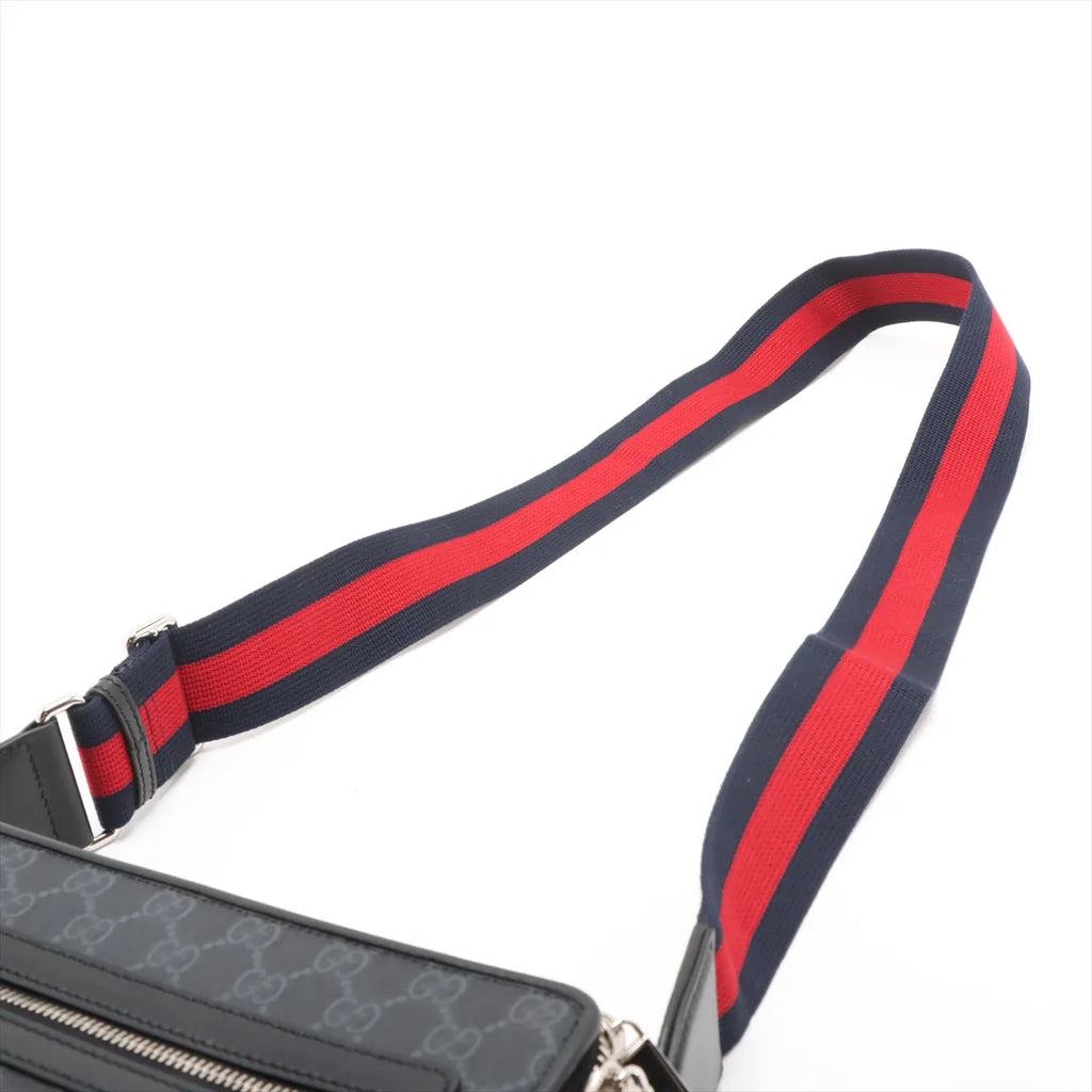 Gucci GG Supreme Leather Shoulder Bag Black