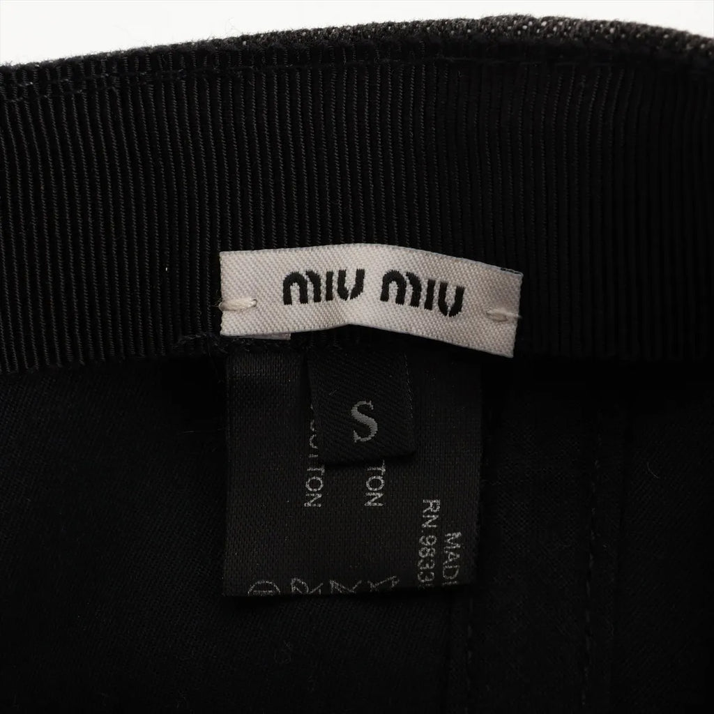 Miu Miu Logo Hat Cotton Black