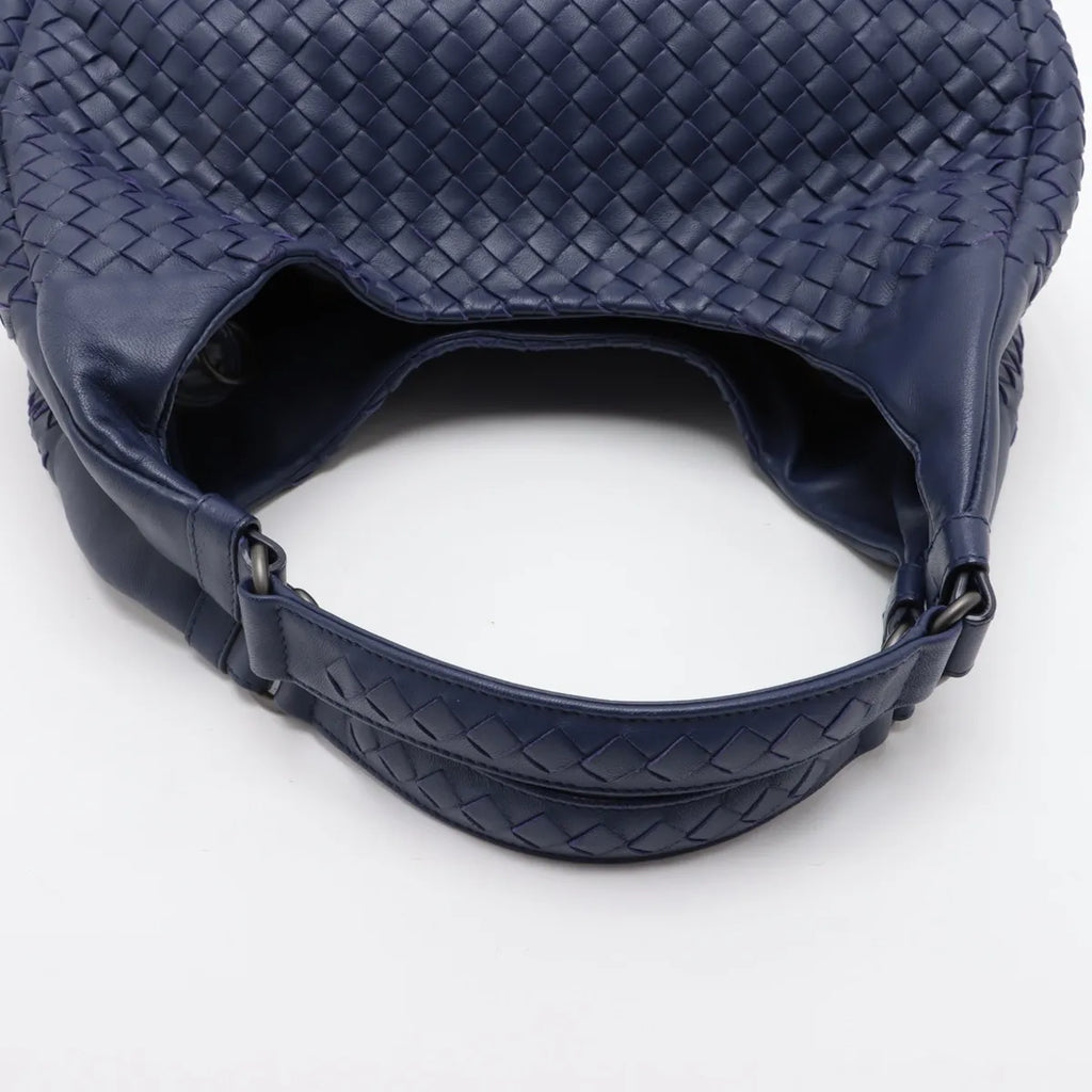 Bottega Veneta Intrecciato Campana Leather Handbag Purple