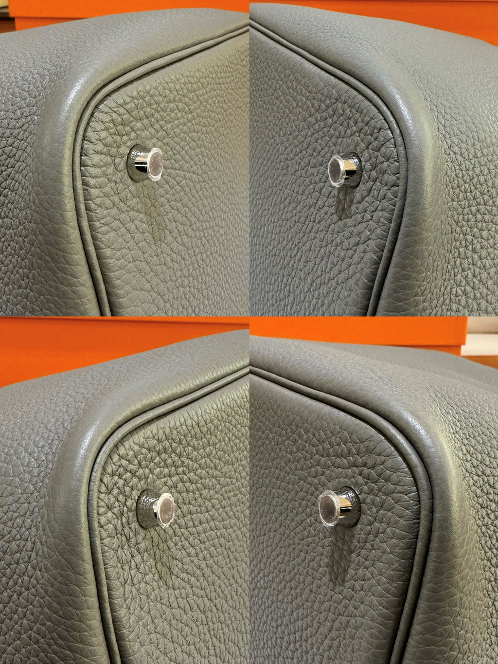 HERMES PICOTIN 22 CLOUD GREY STAMP U