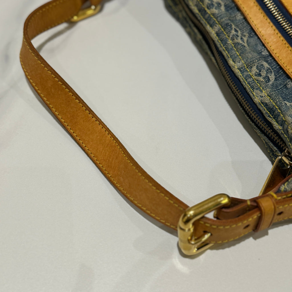 LOUIS VUITTON BAGGY PM BLUE MONOGRAM DENIM UNDERARM BAG