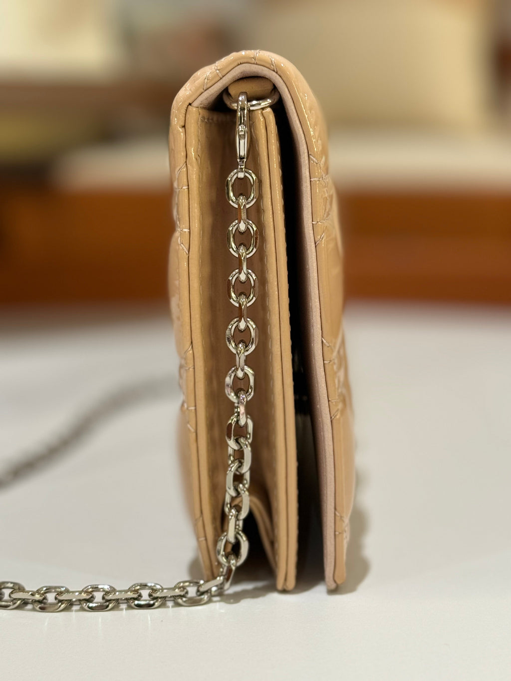 DIOR LADY DIOR POUCH PATENT LEATHER