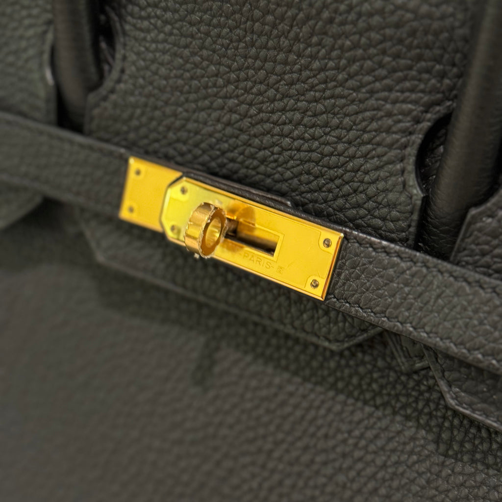 HERMÈS BIRKIN 30 BLACK WITH GOLD HARDWARE U STAMP