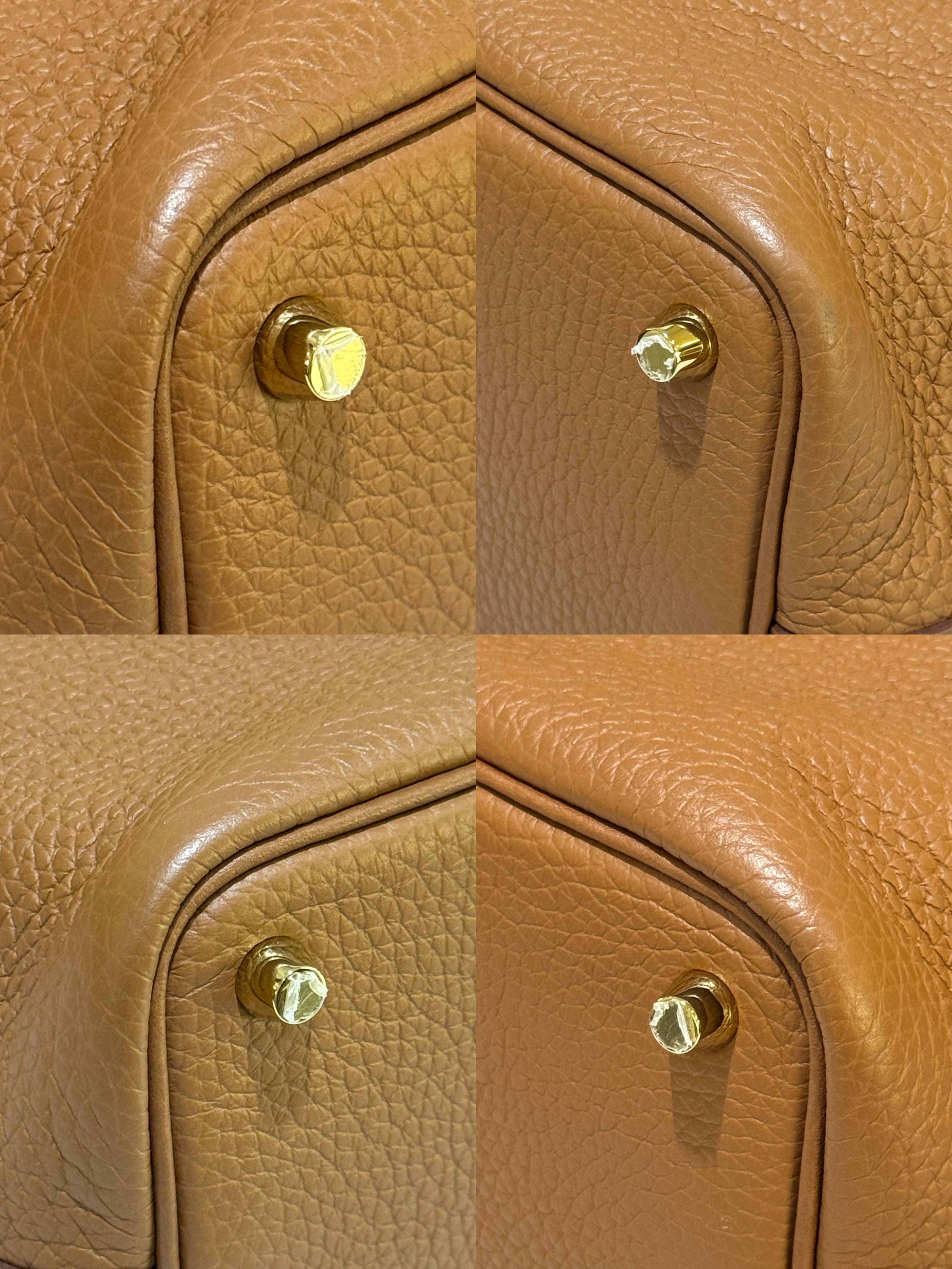HERMES PICOTIN 18 GOLD BROWN
