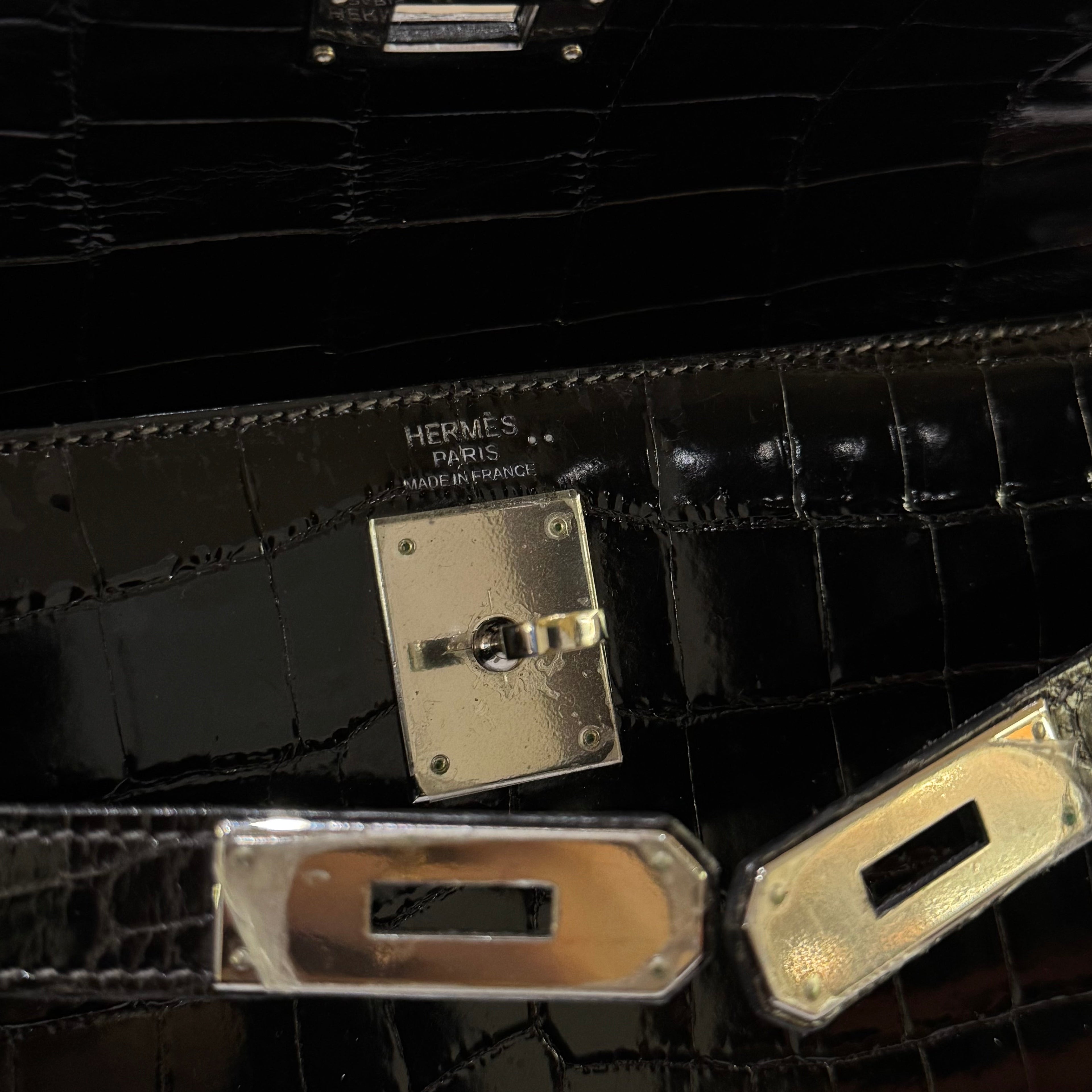 HERMES KELLY 32 MATTE CROCODILE LEATHER