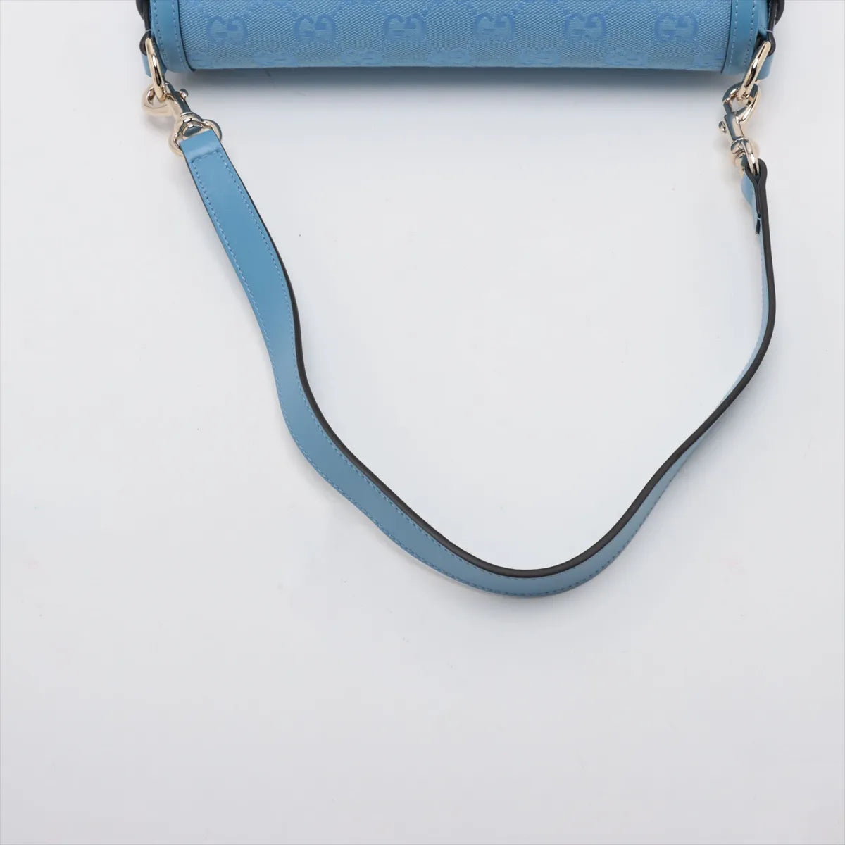 Gucci GG Canvas Leather Shoulder Bag Blue