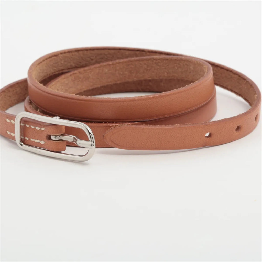 Hermes Api Leather Bracelet Gold