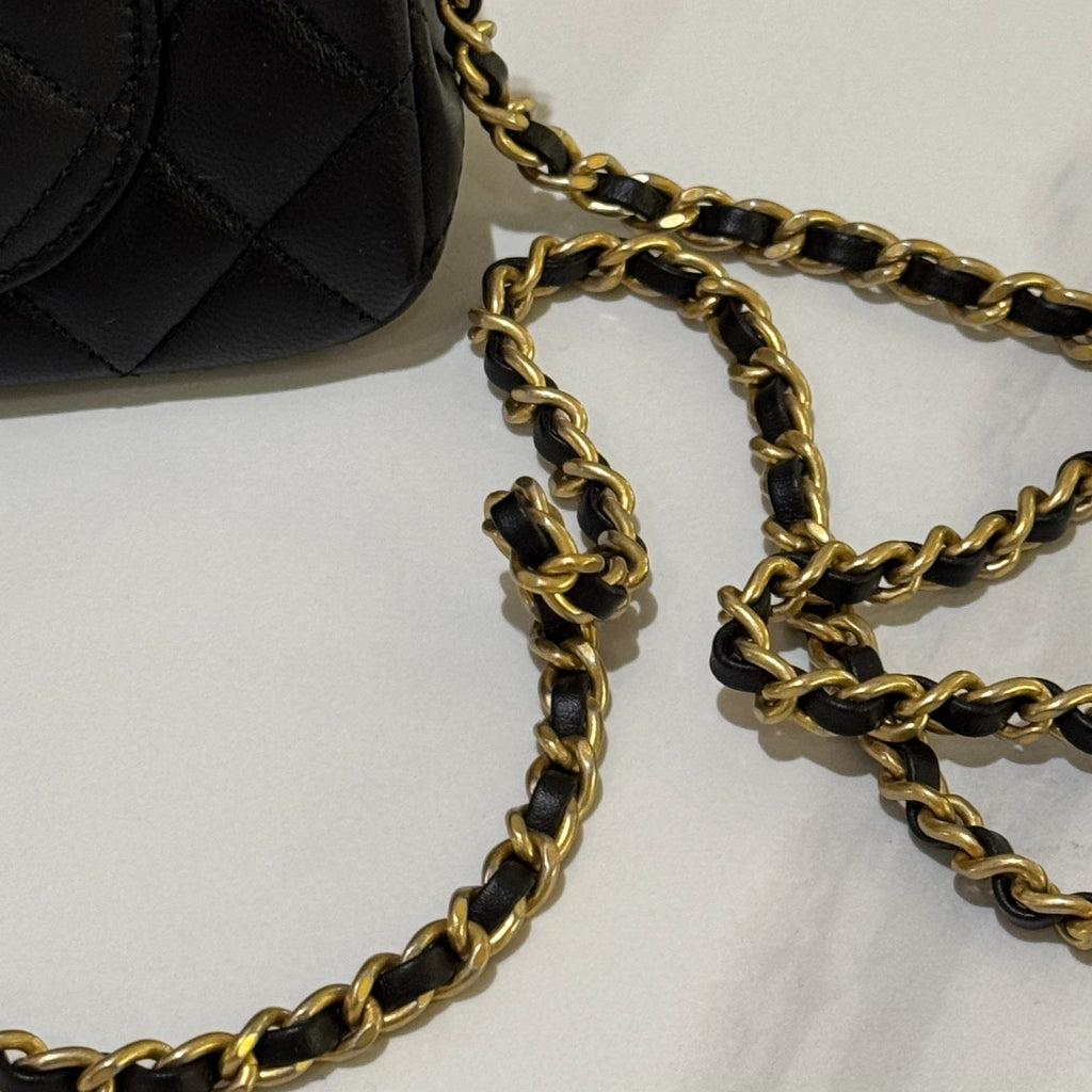 CHANEL MINI CF GOLD BALL BIG MINI CHIP VERSION FULL MEMBRANE