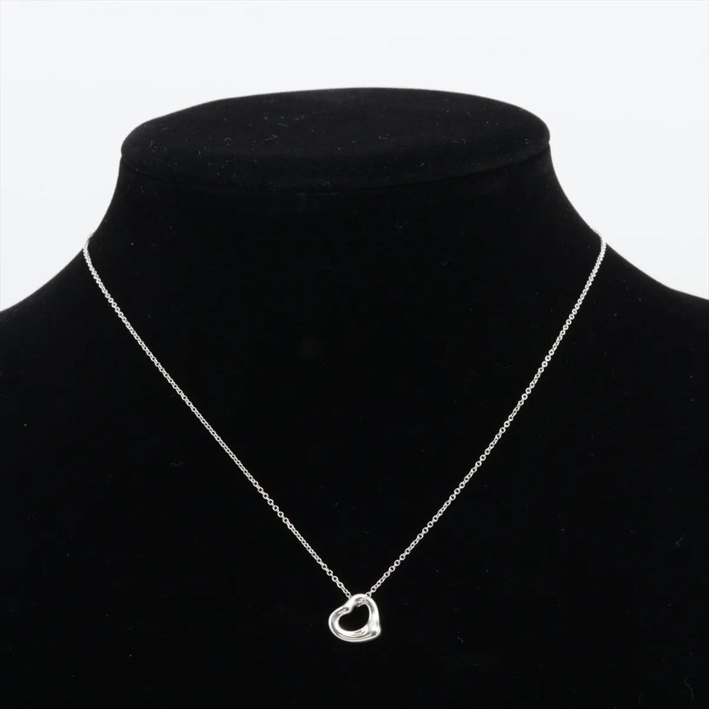 Tiffany & Co. Open Heart Pendant Necklace 925 Silver