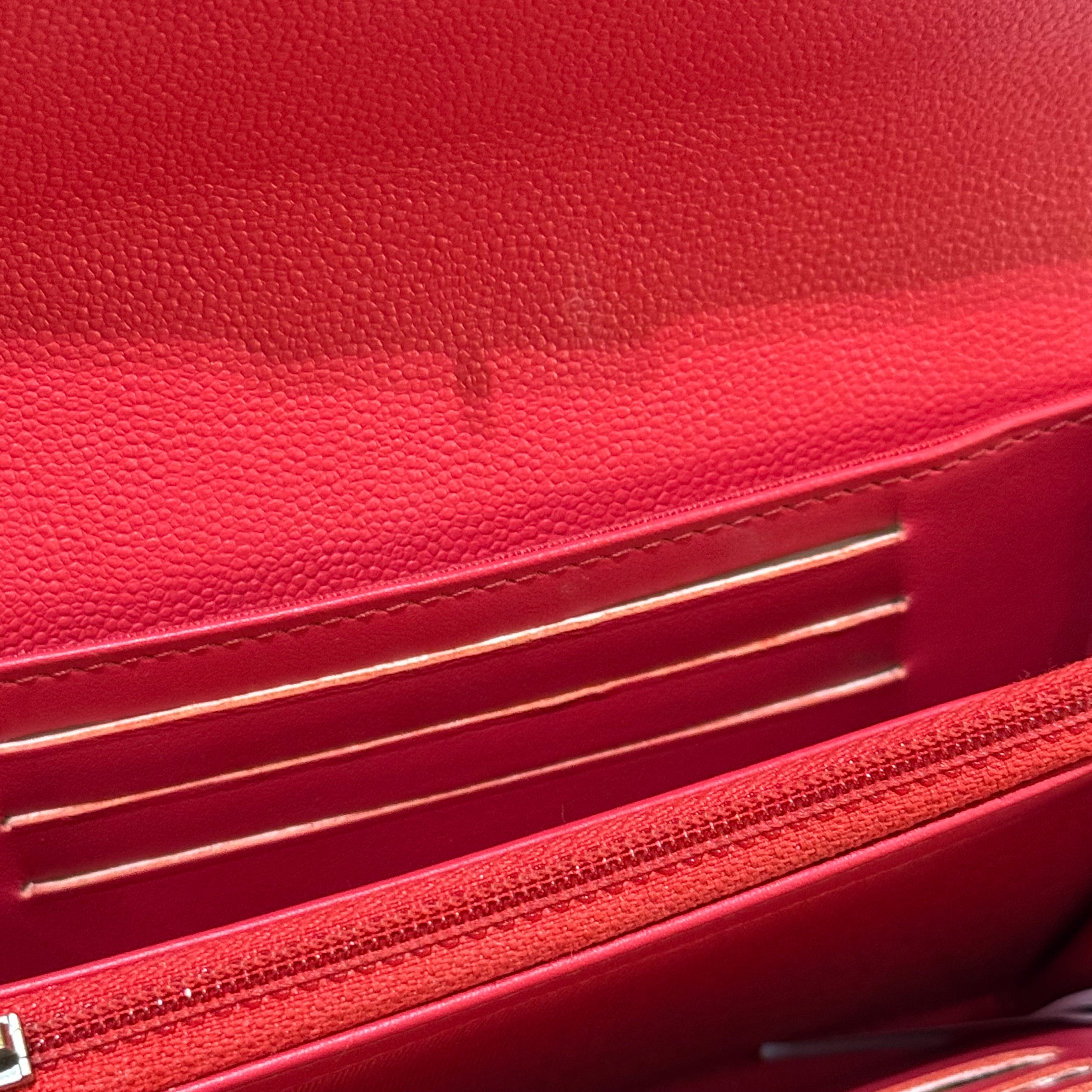 CHANEL CF PINK WALLET CAVIAR LEATHER