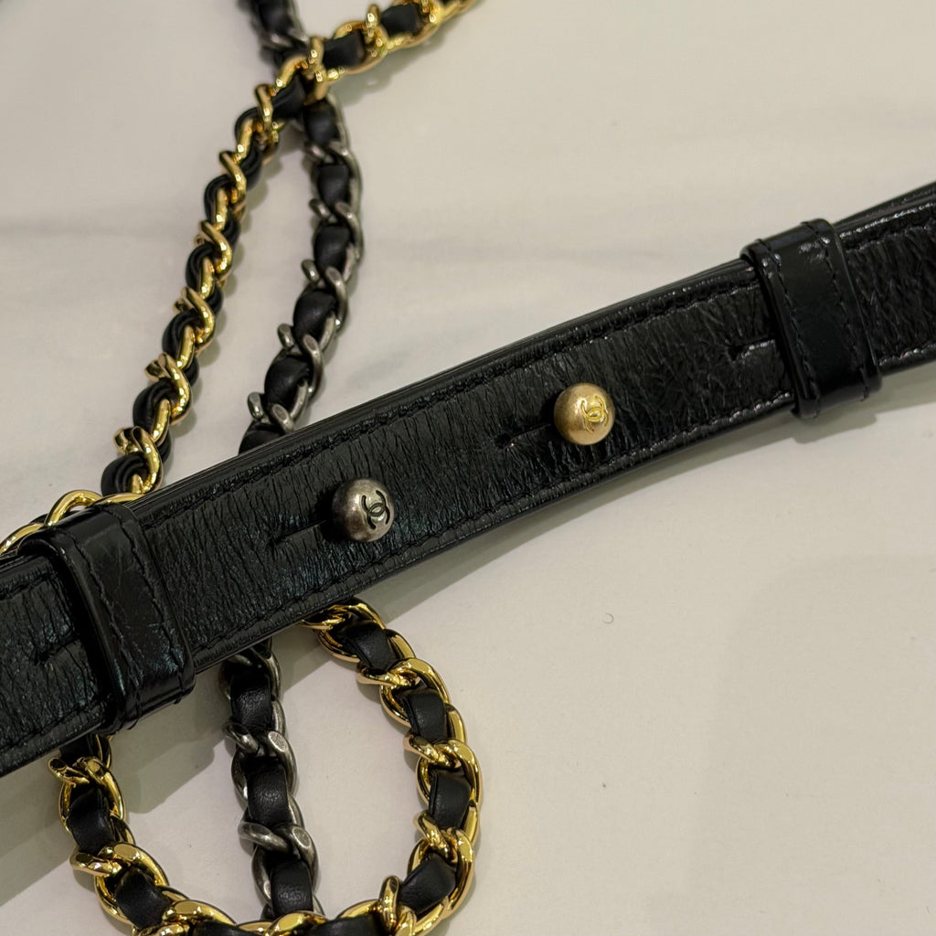 Chanel Gabrielle Small Black with Gold Hardware