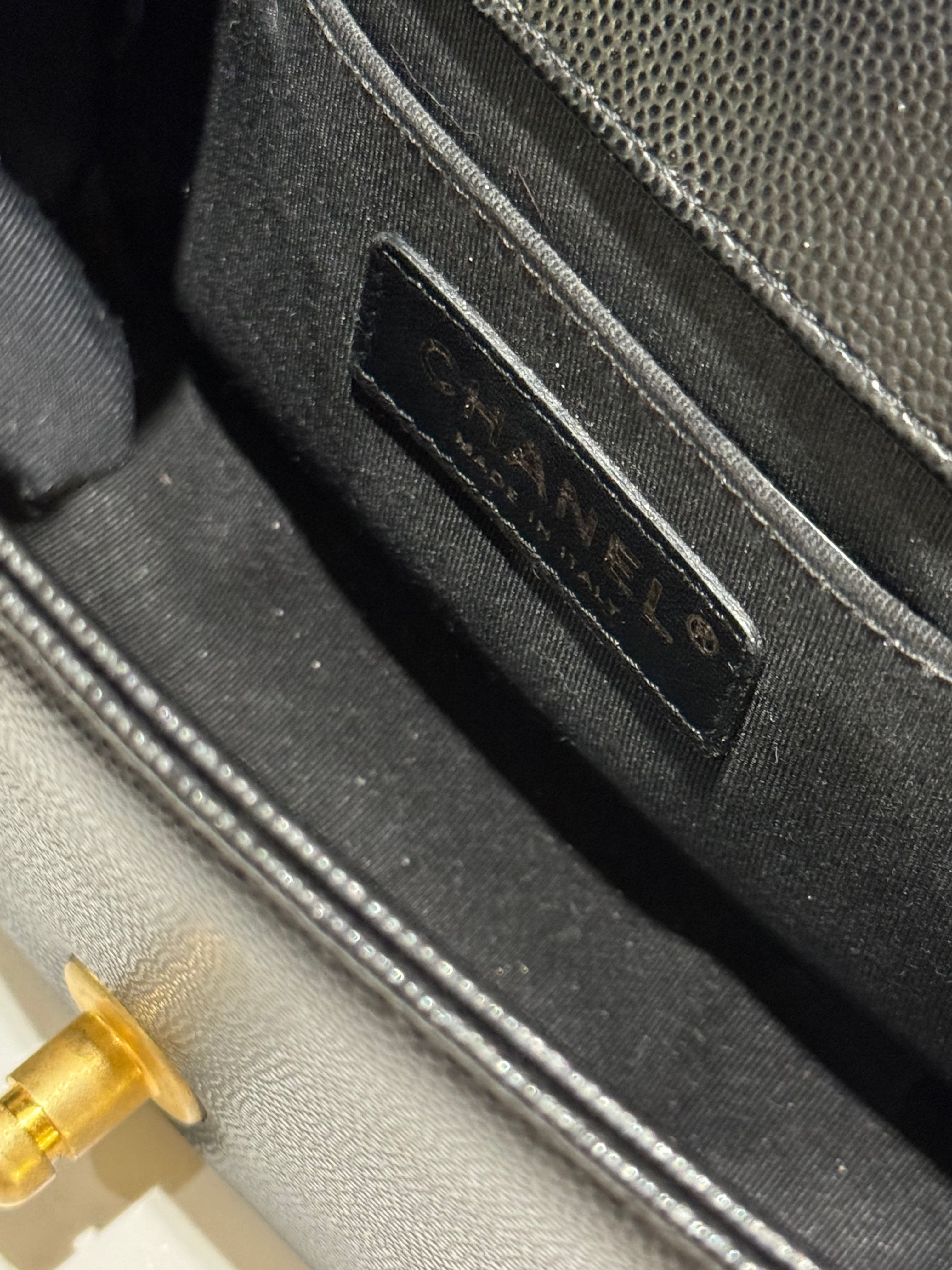 CHANEL LEBOY SMALL BLACK WITH GOLD CHAIN
