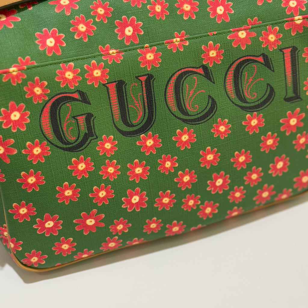 GUCCI CHILDREN'S CAT MOTIF MESSENGER BAG
