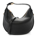 Supple Grained Calfskin Teen Lulu Shoulder Bag Black